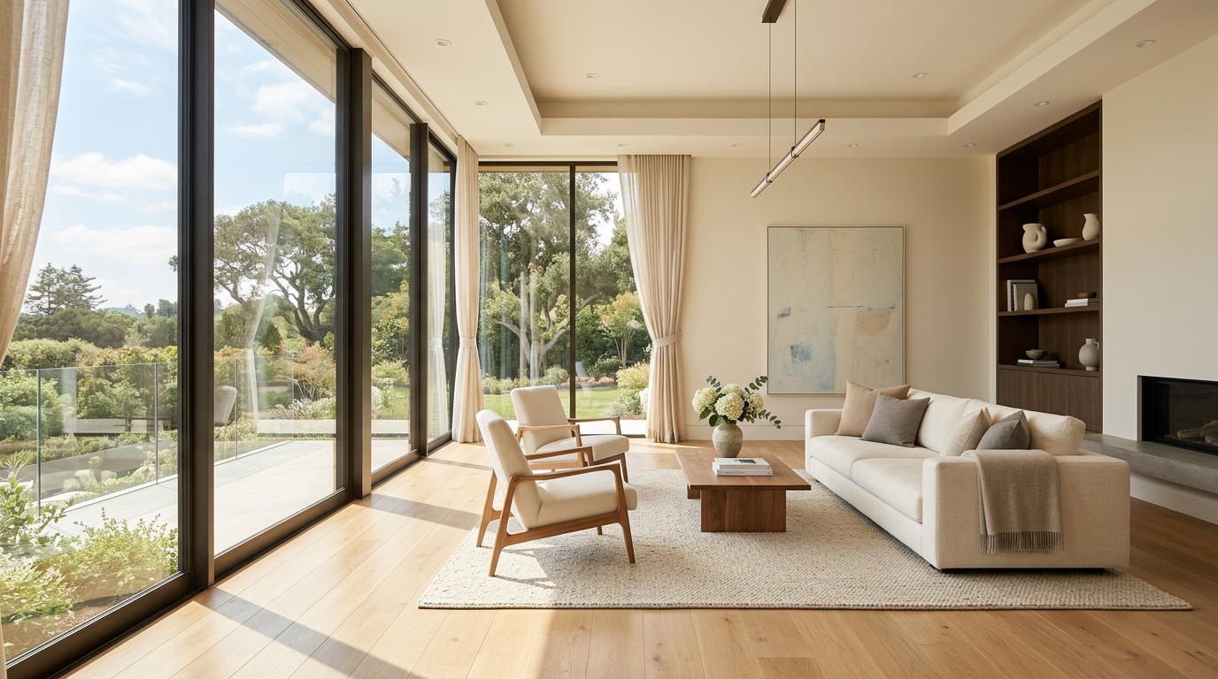 Beautifully cleaned modern living room
